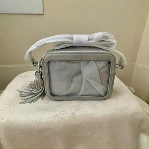 Mark And Graham Clear Crossbody Stadium Bag Purse Silver Football NWT